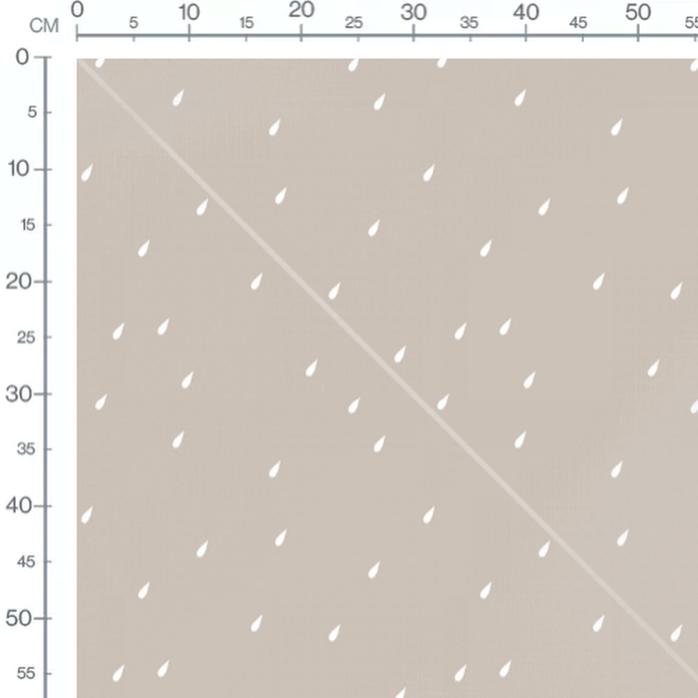 Tissu - Gouttes blanches sur beige