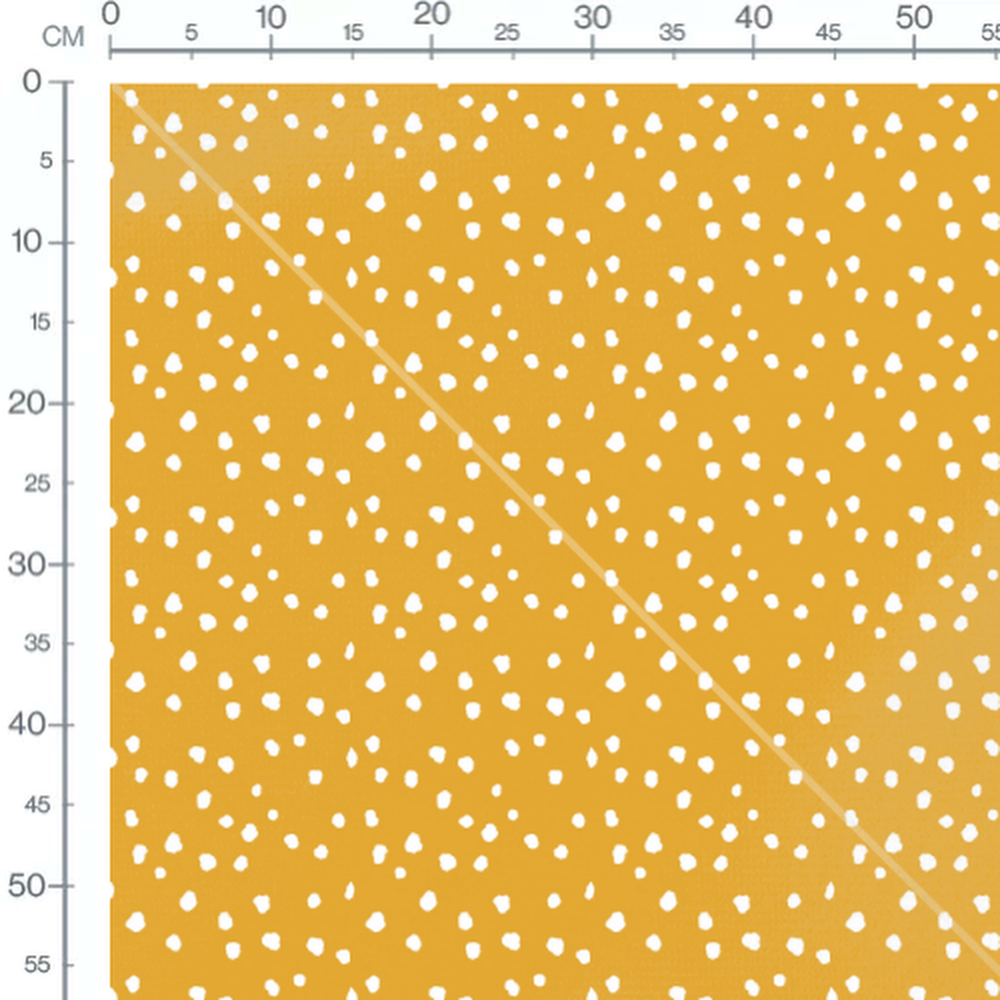 Tissu - Pois blancs sur fond ocre