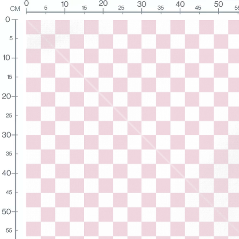 Tissu - Carreaux rose clair et blanc