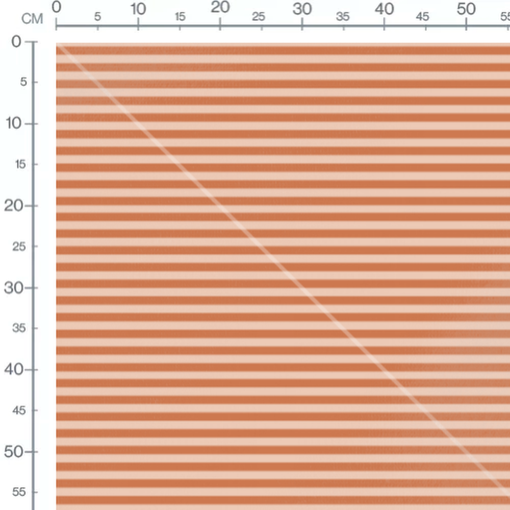 Tissu - Rayures horizontales orange