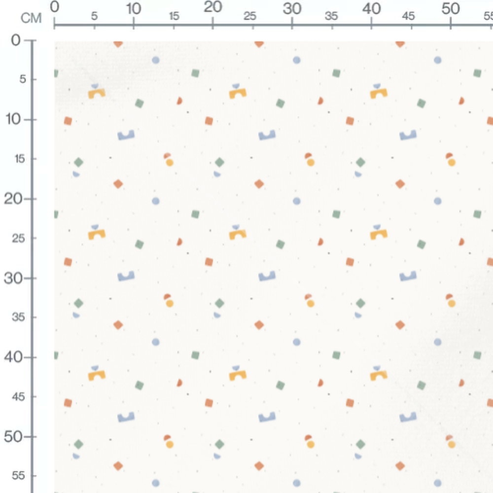 Tissu - Formes géométriques colorées