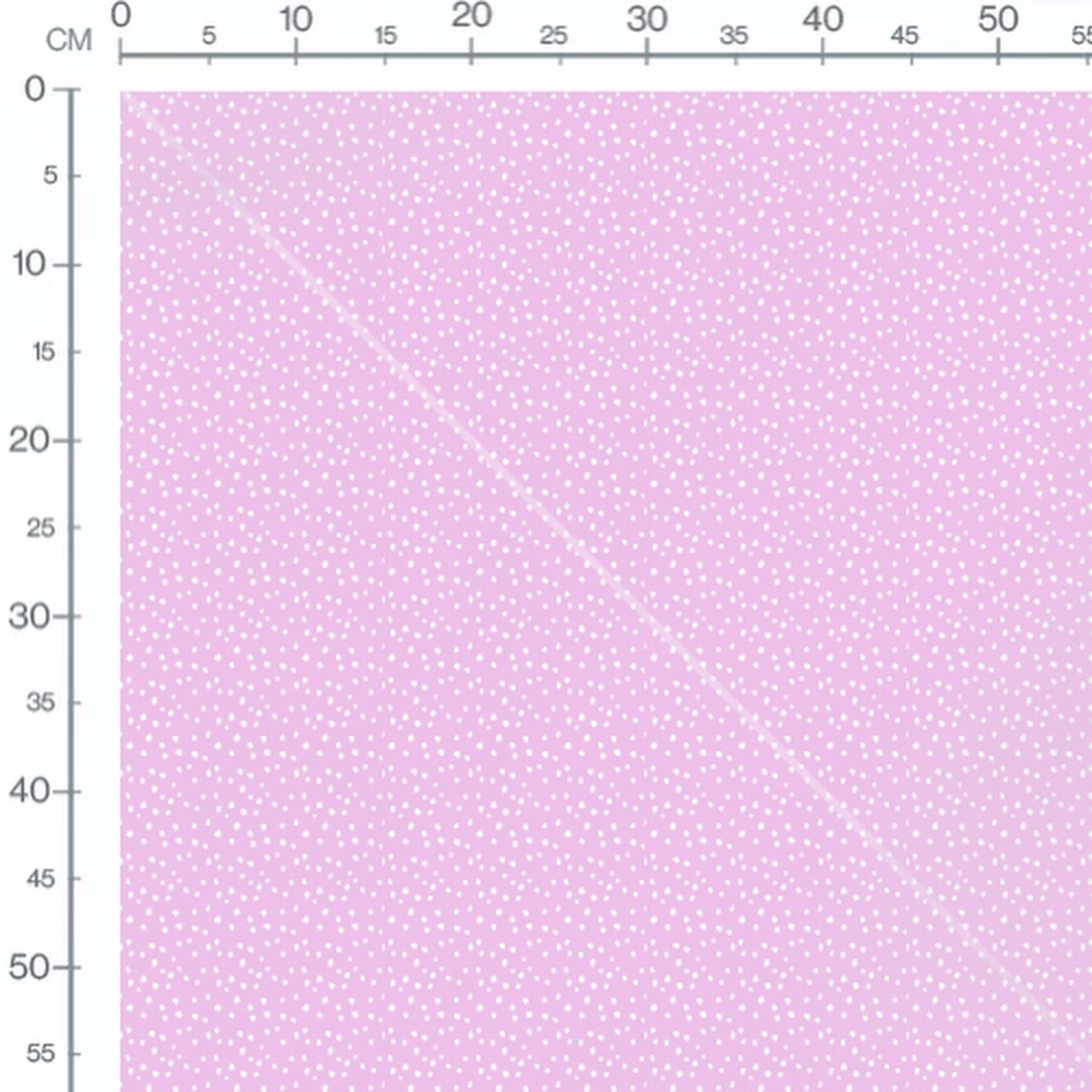 Tissu - Pois blancs dispersés roses