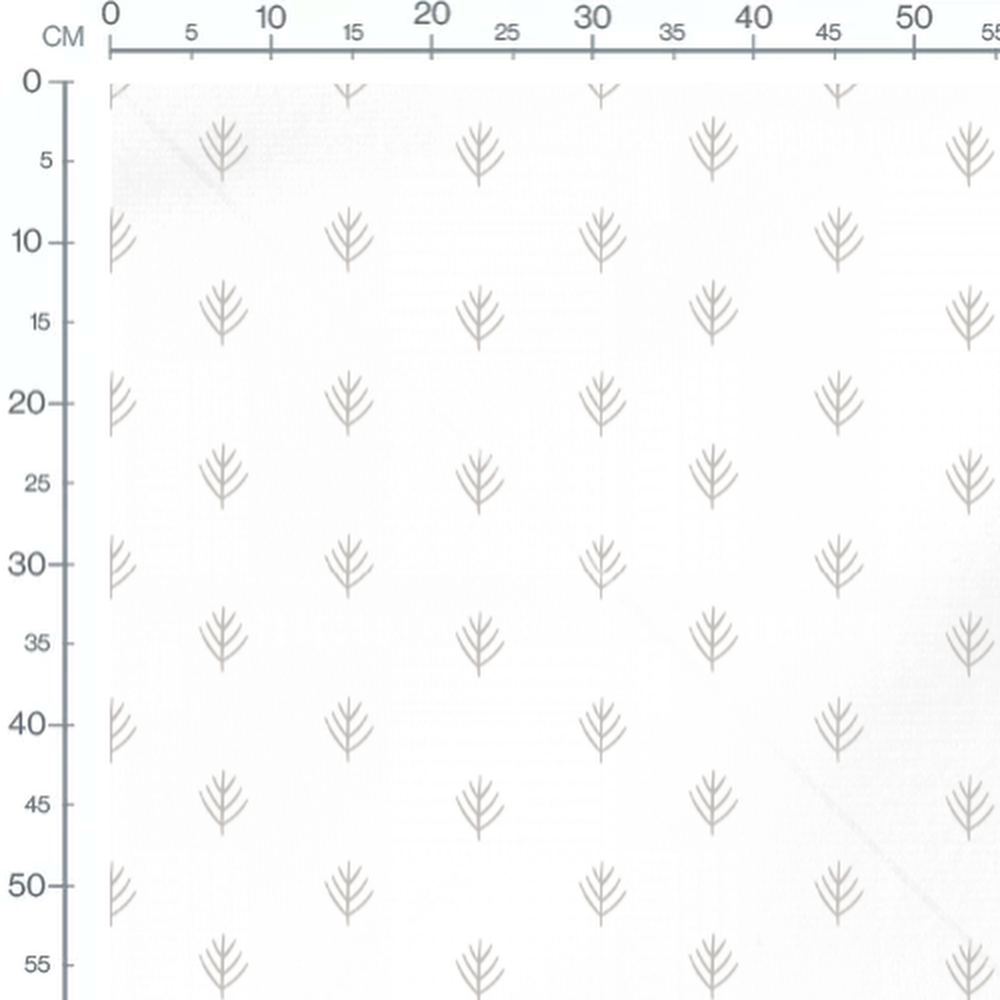 Tissu - Petits arbres gris