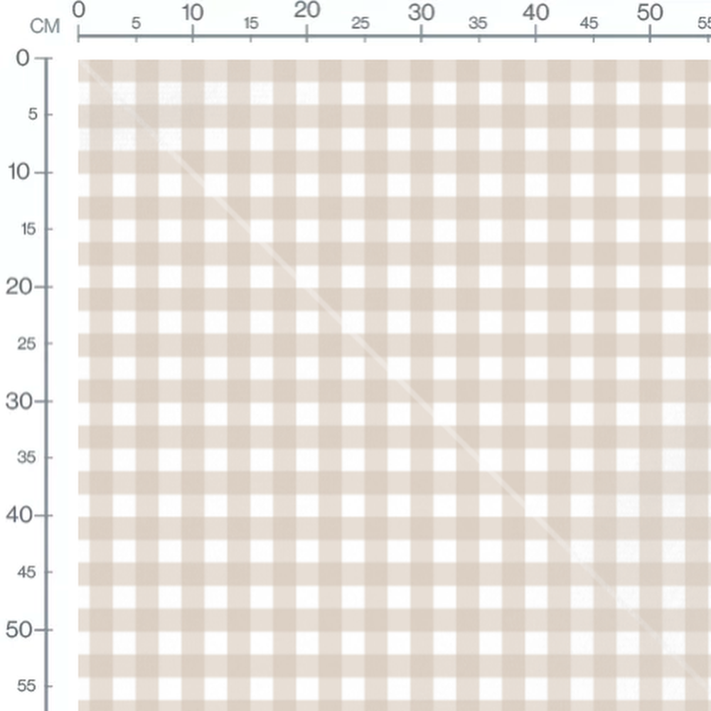 Tissu - Carreaux réguliers sur uni
