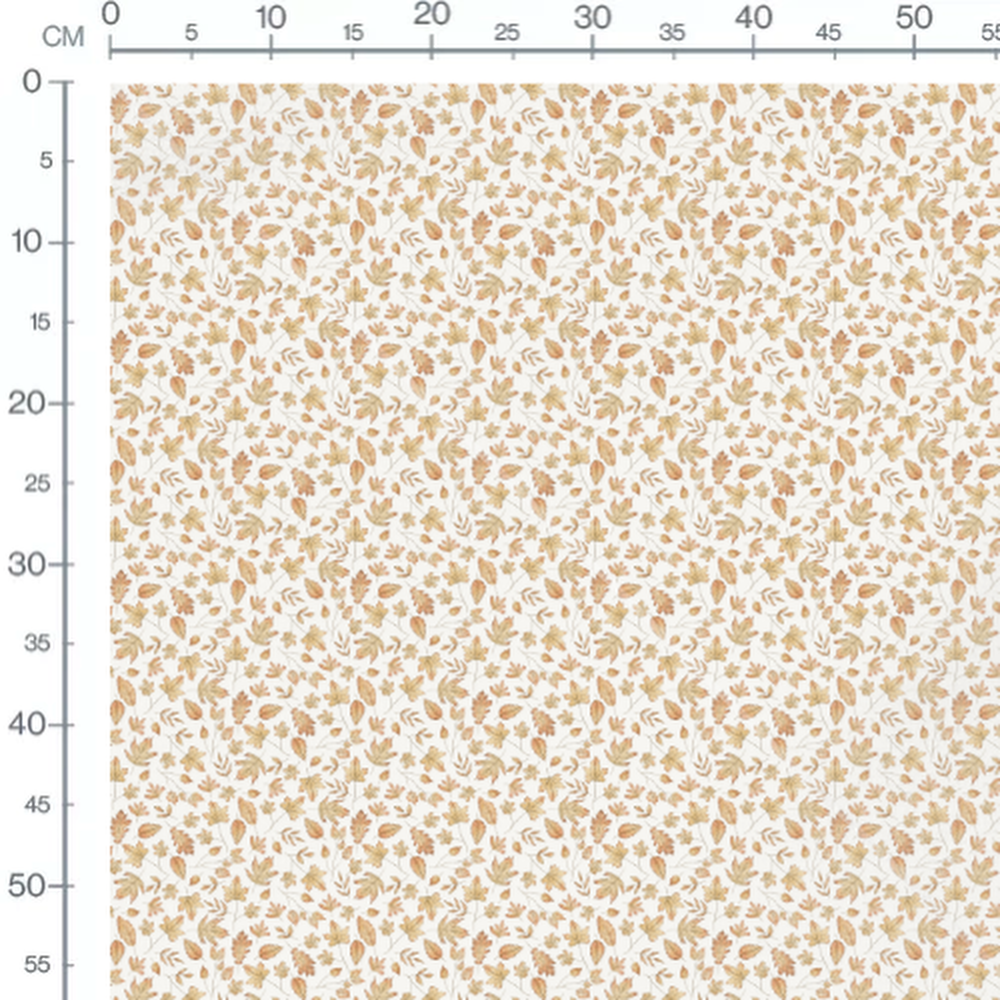 Tissu - Feuilles d'automne beige