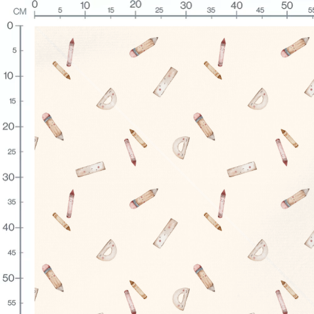 Tissu - Fournitures scolaires aquarelle
