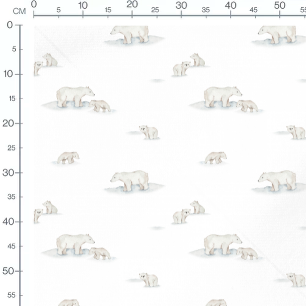 Tissu - Ours aquarelle en douceur