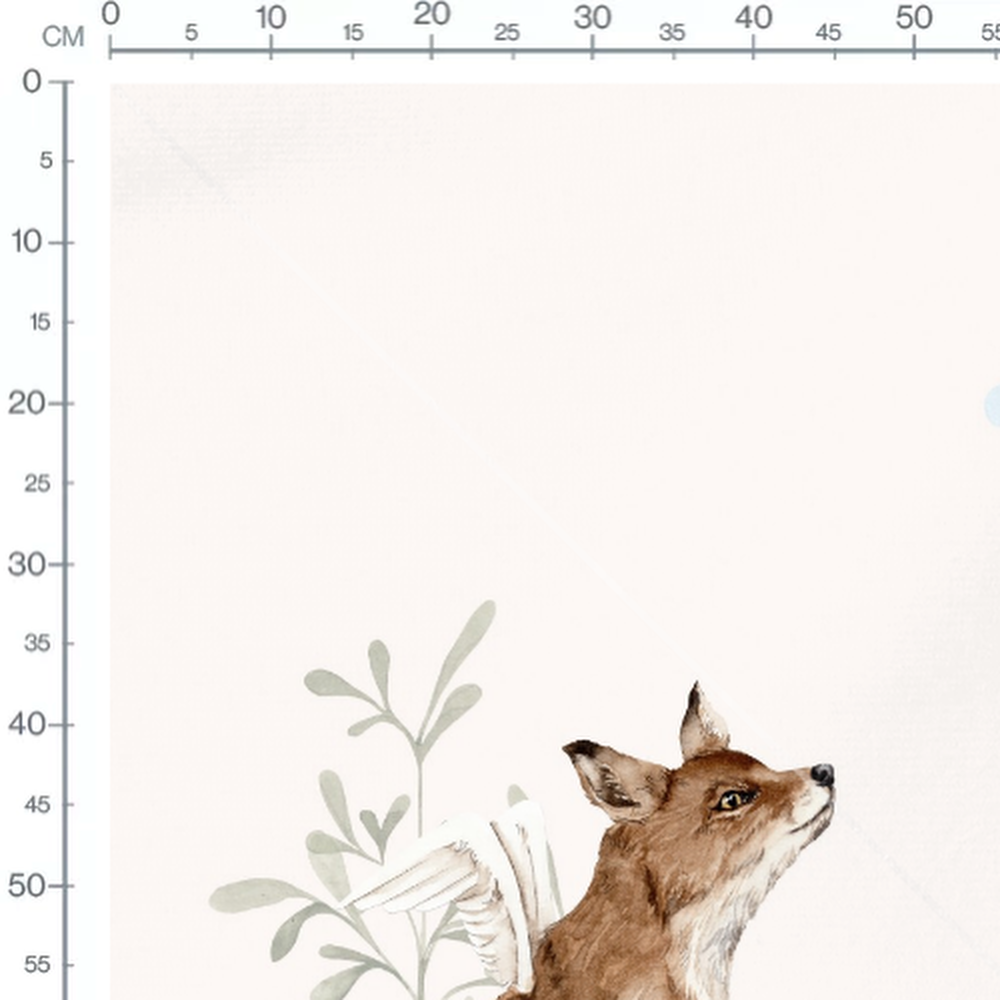 Tissu - Renard et lapin habillés