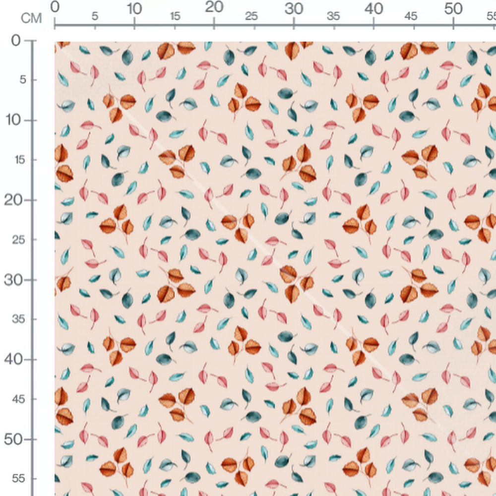 Tissu - Feuilles automnales colorées