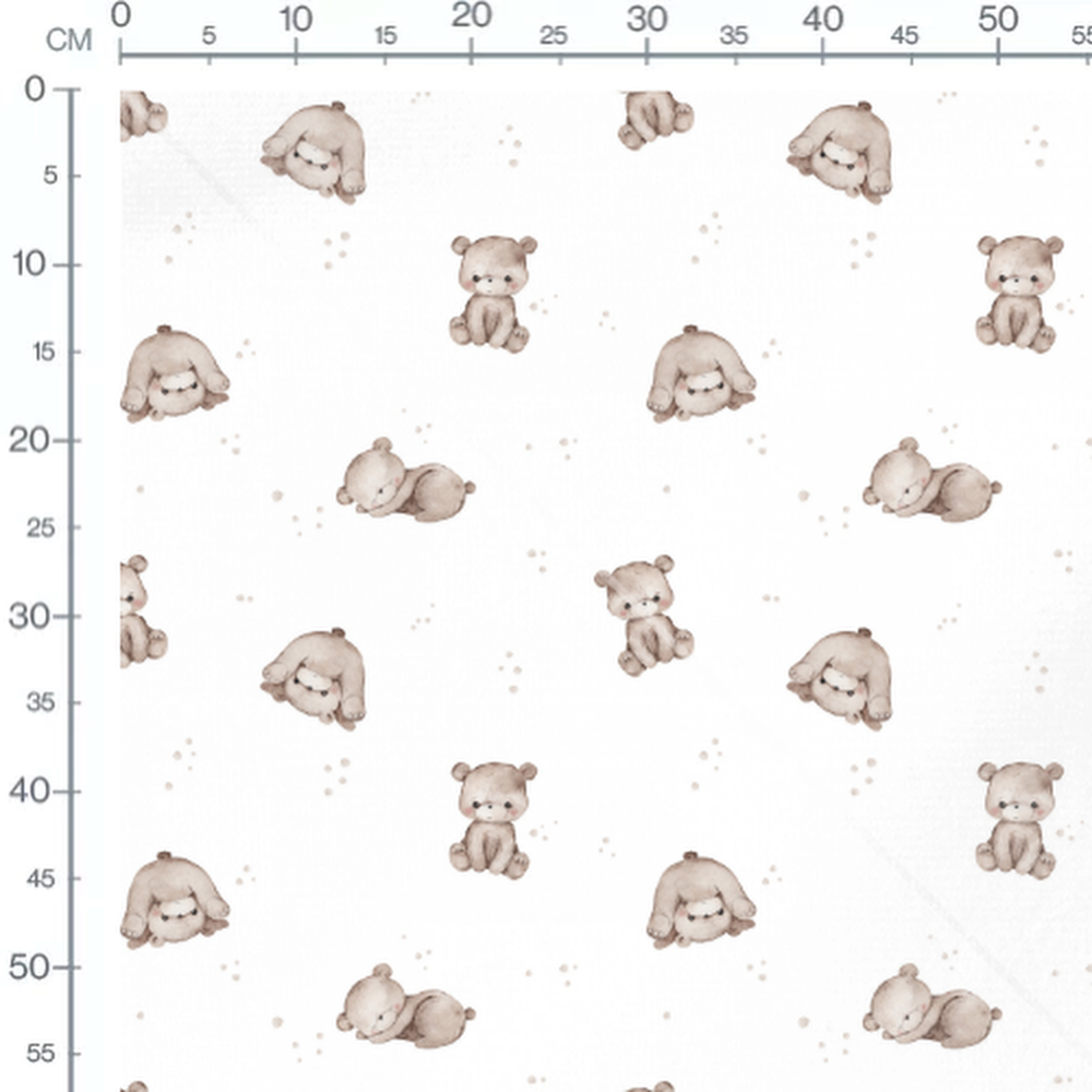 Tissu - Bonbons variés sur beige