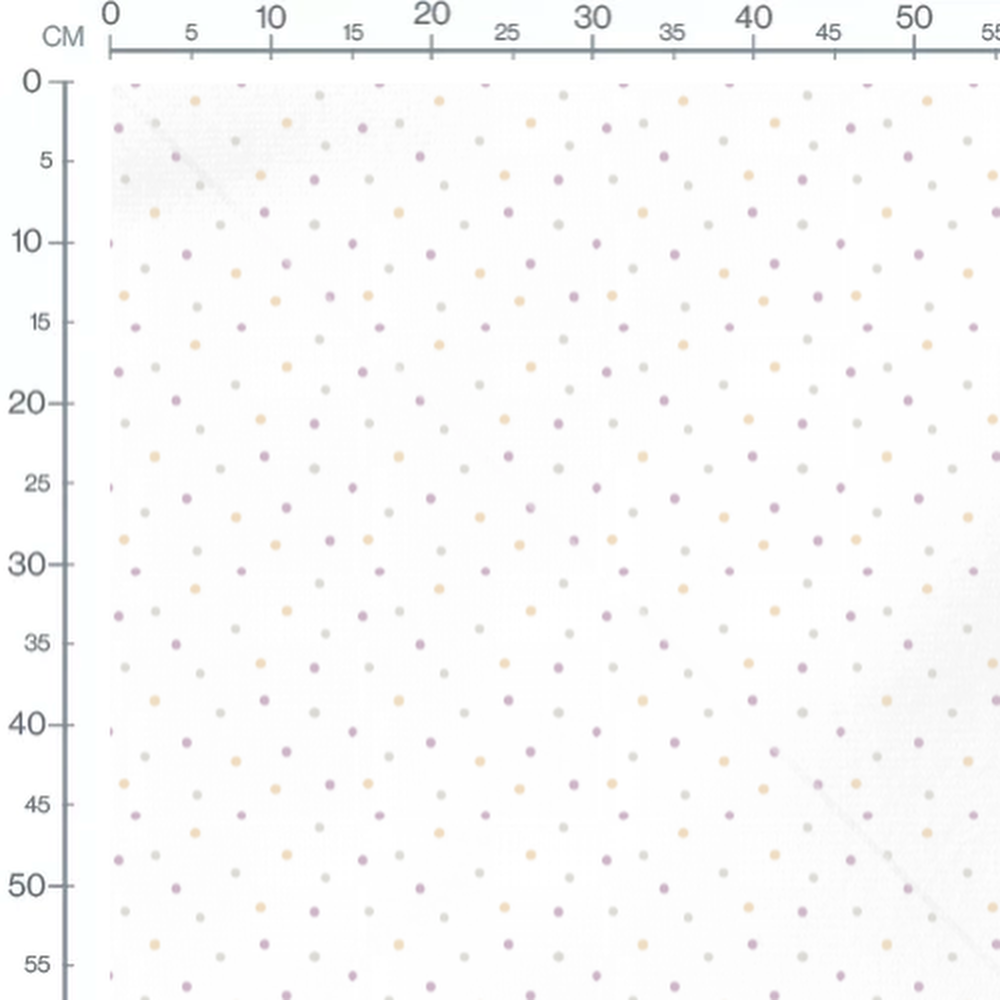 Tissu - Pois pastel violet et gris