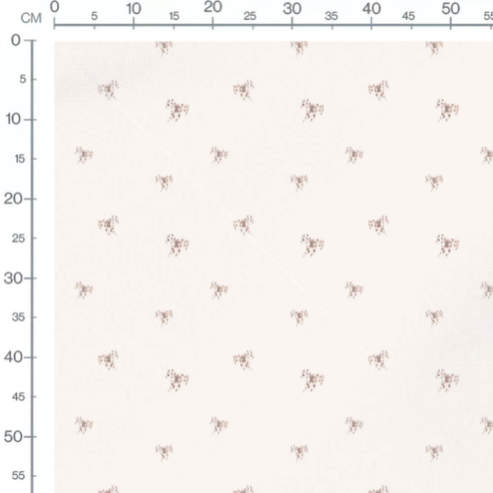 Tissu - Nœuds marron sur beige