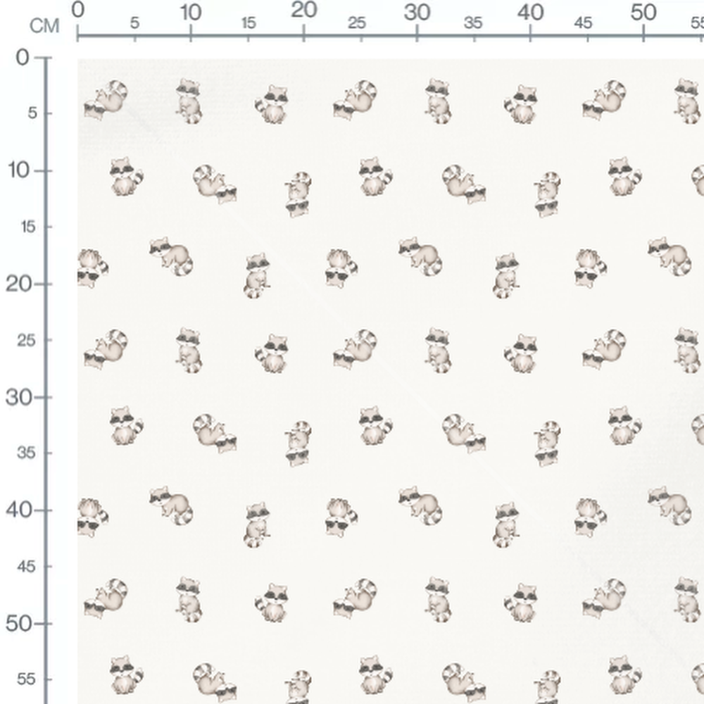 Tissu - Raton laveur expressif