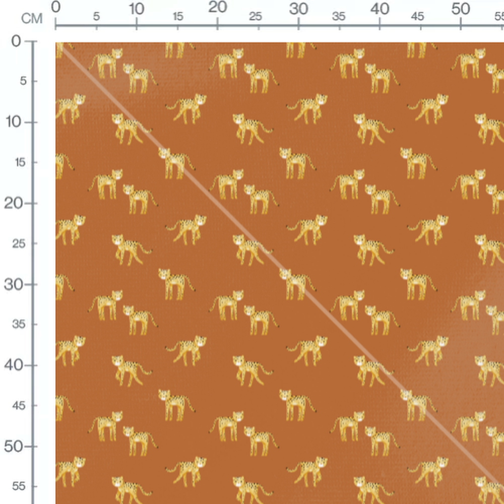 Tissu - Léopards stylisés joyeux