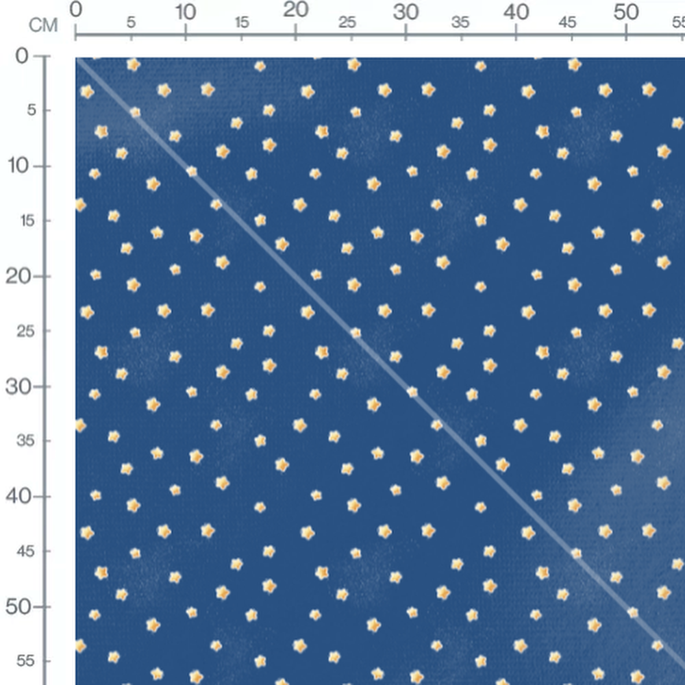 Tissu - Étoiles jaunes et taches blanches