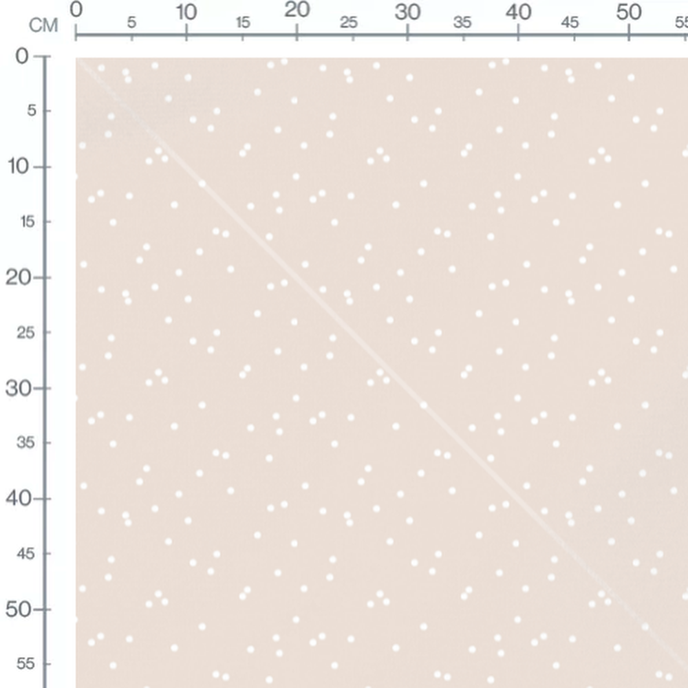 Tissu - Pois blancs sur beige motifs