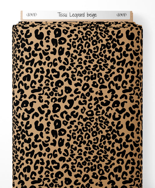 Tissu - Leopard beige