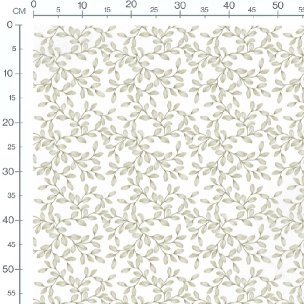 Tissu - Feuillage délicat beige