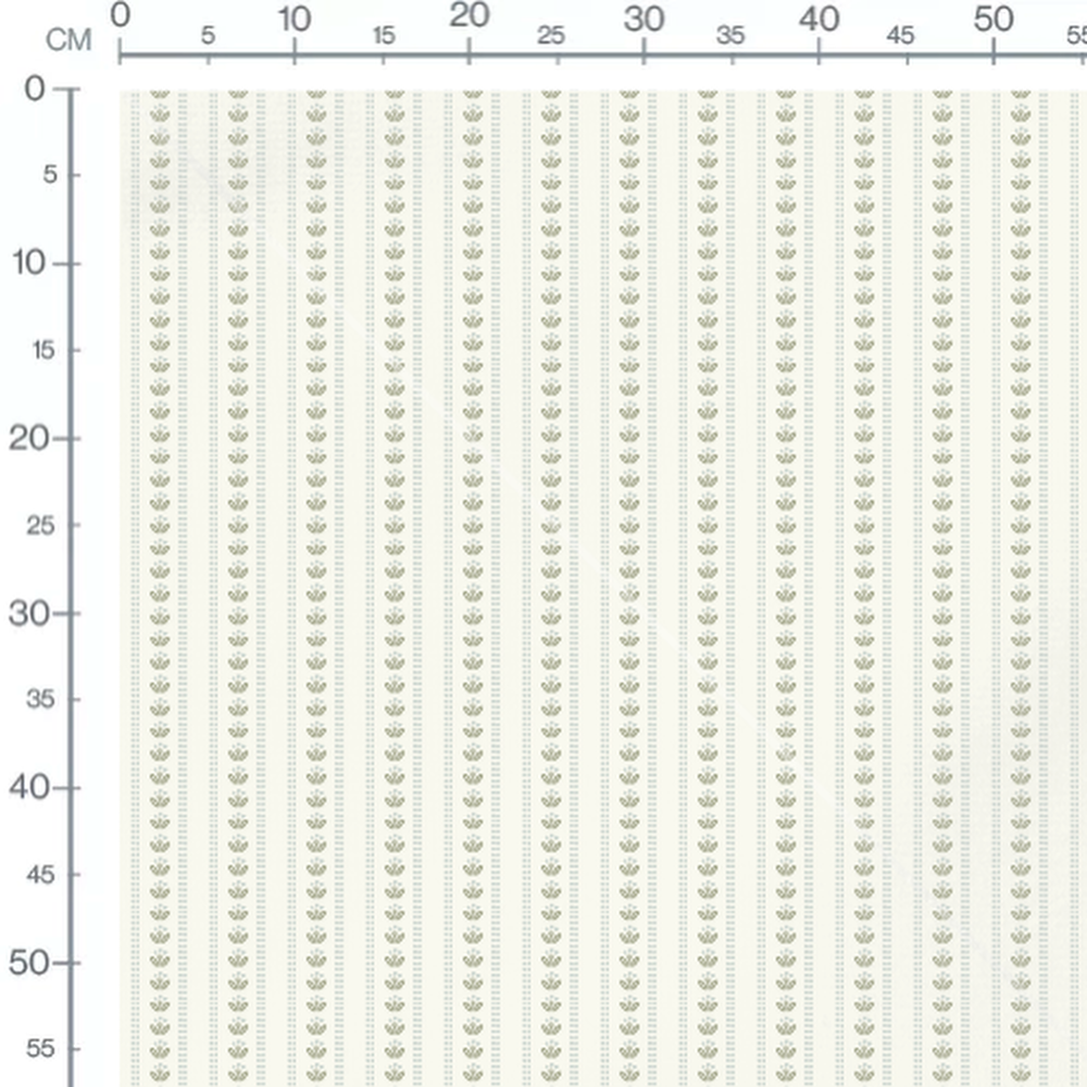 Tissu - Fleurs stylisées vertes