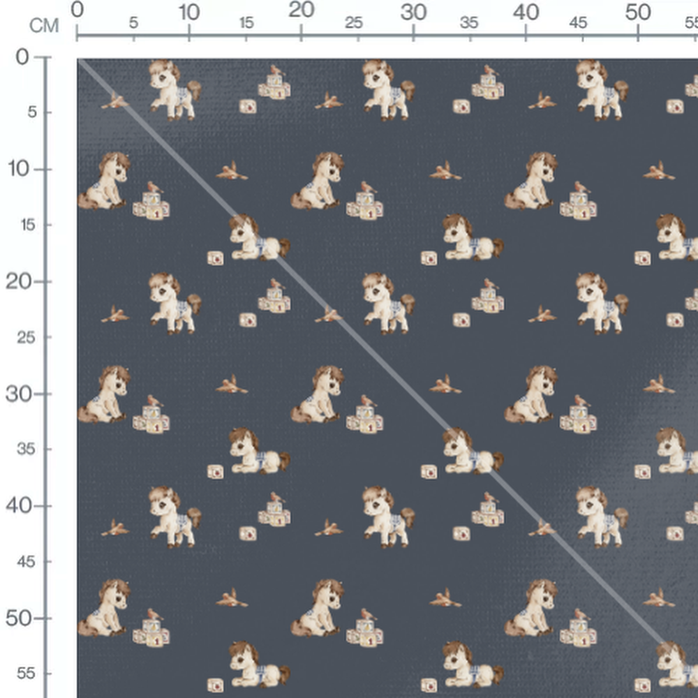 Tissu - Cerfs et nature aquarelle