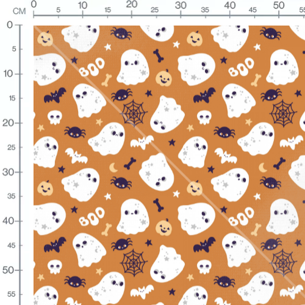 Tissu - Fantômes et chauves-souris noires