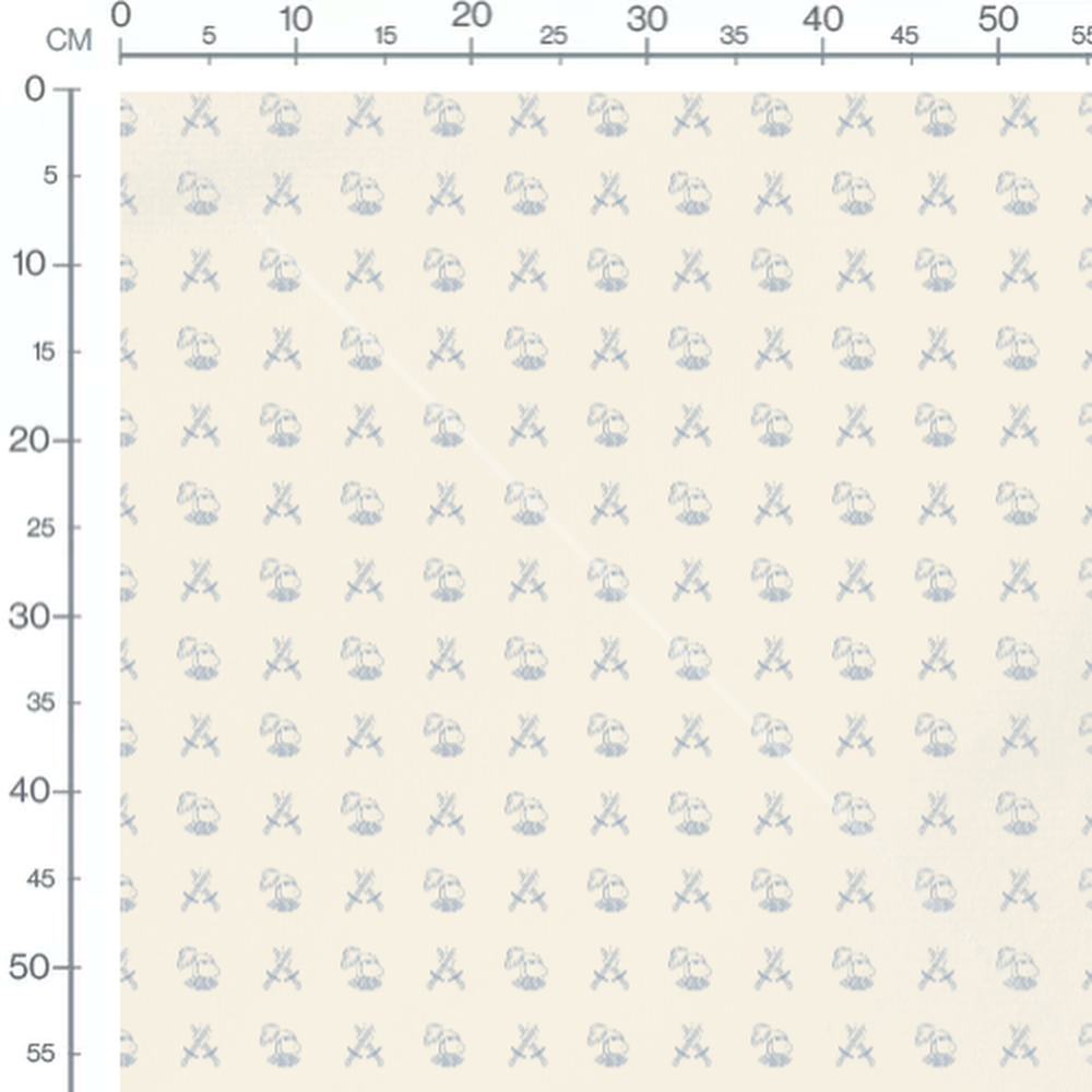 Tissu - Casques et épées bleues
