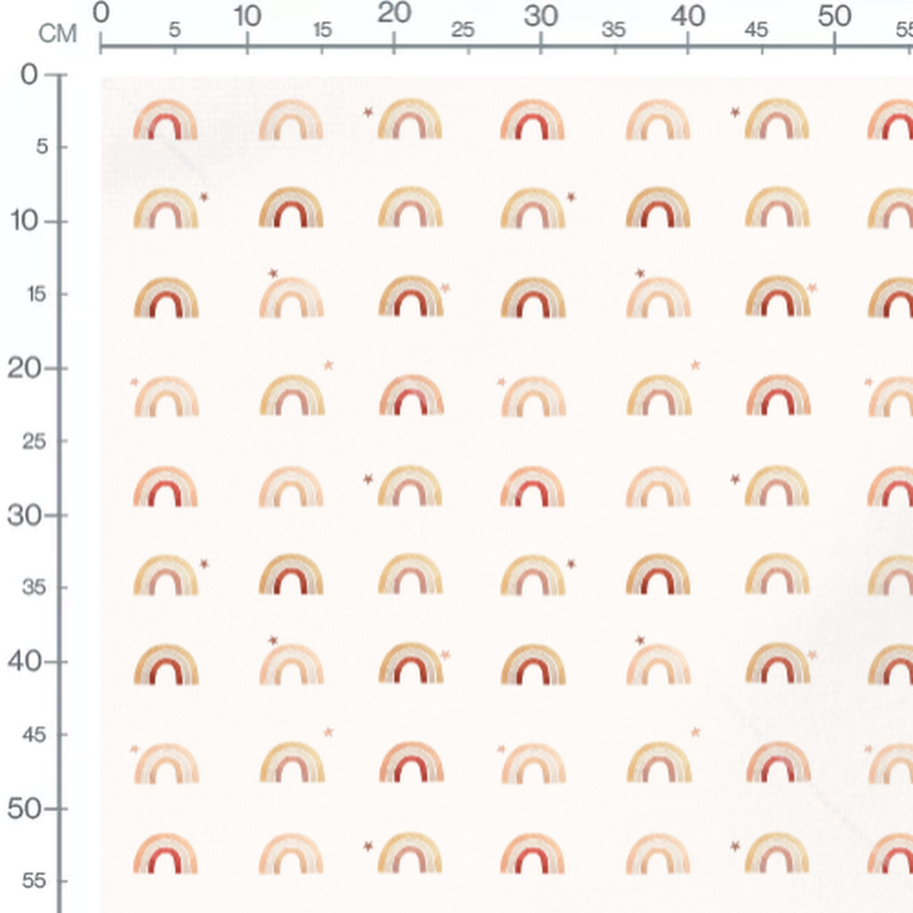 Tissu - Arcs-en-ciel doux et étoiles