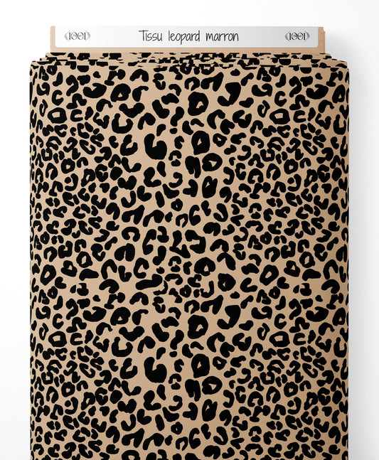 Tissu - leopard marron