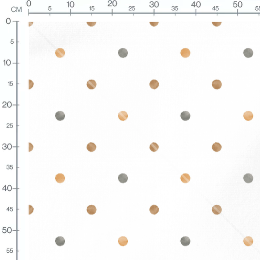 Tissu - Pois beige et gris doux