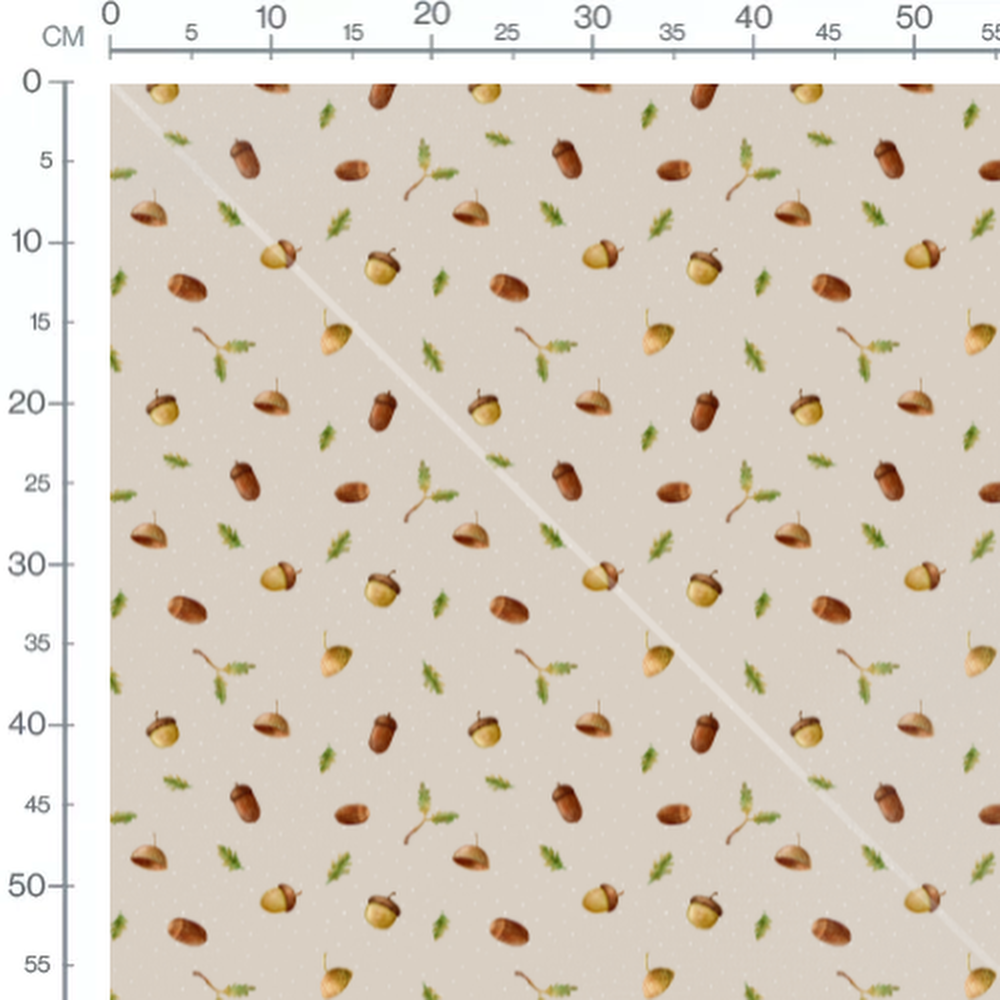 Tissu - Glands et points blancs beiges