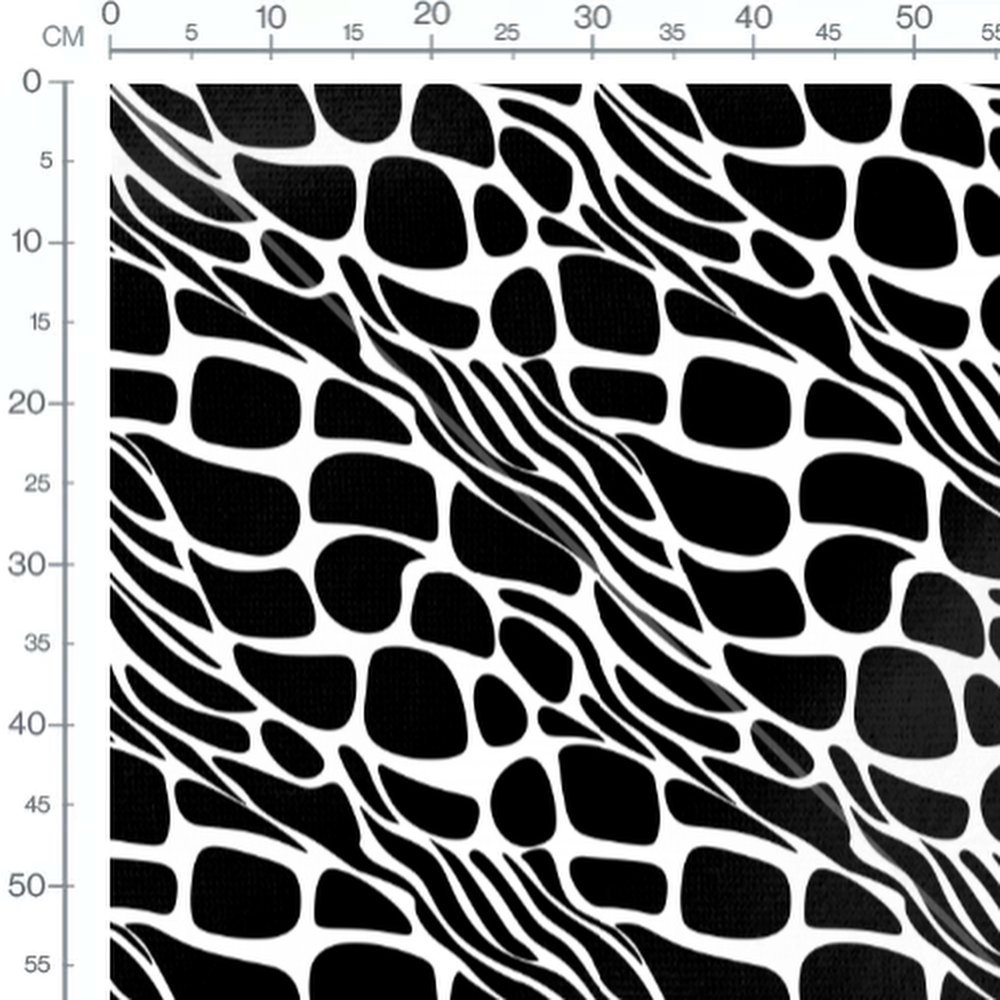 Tissu - Zèbre ondulé en mouvement
