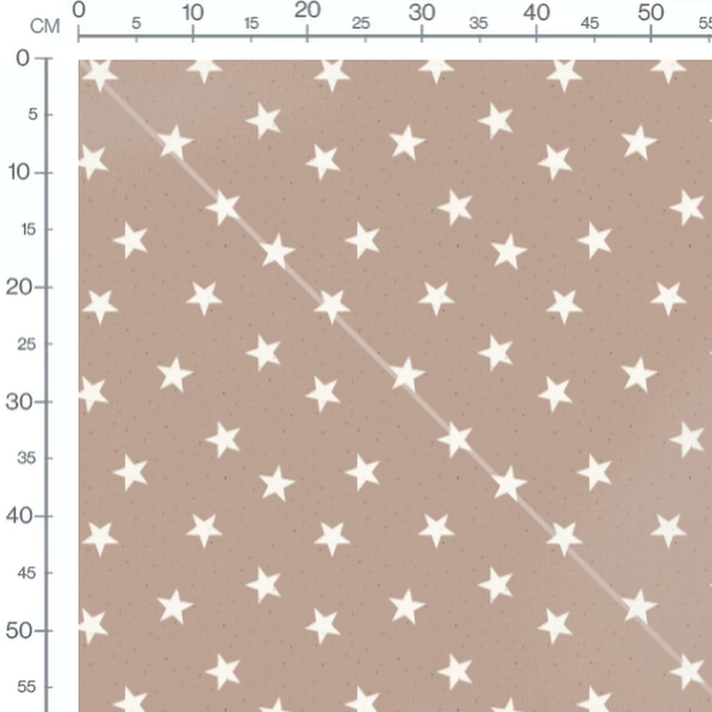 Tissu - Étoiles blanches et points noirs