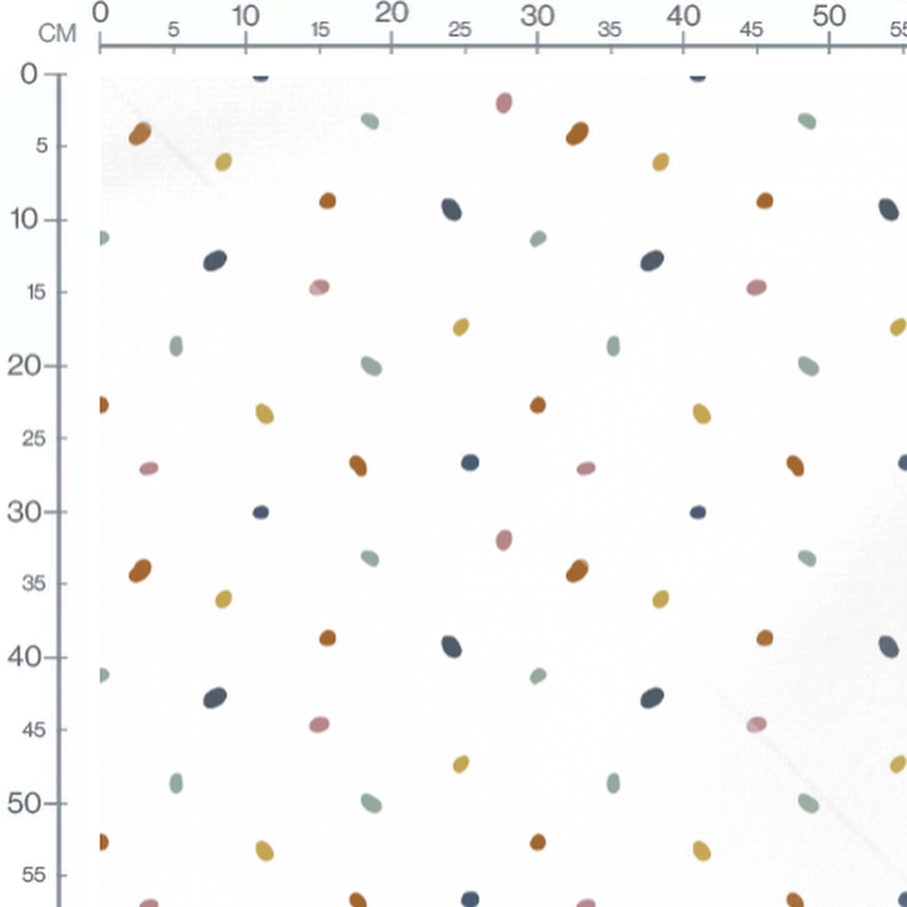 Tissu - Pois colorés aléatoires