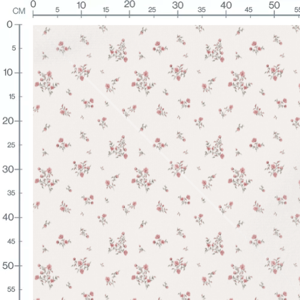 Tissu - Branches fleuries variées