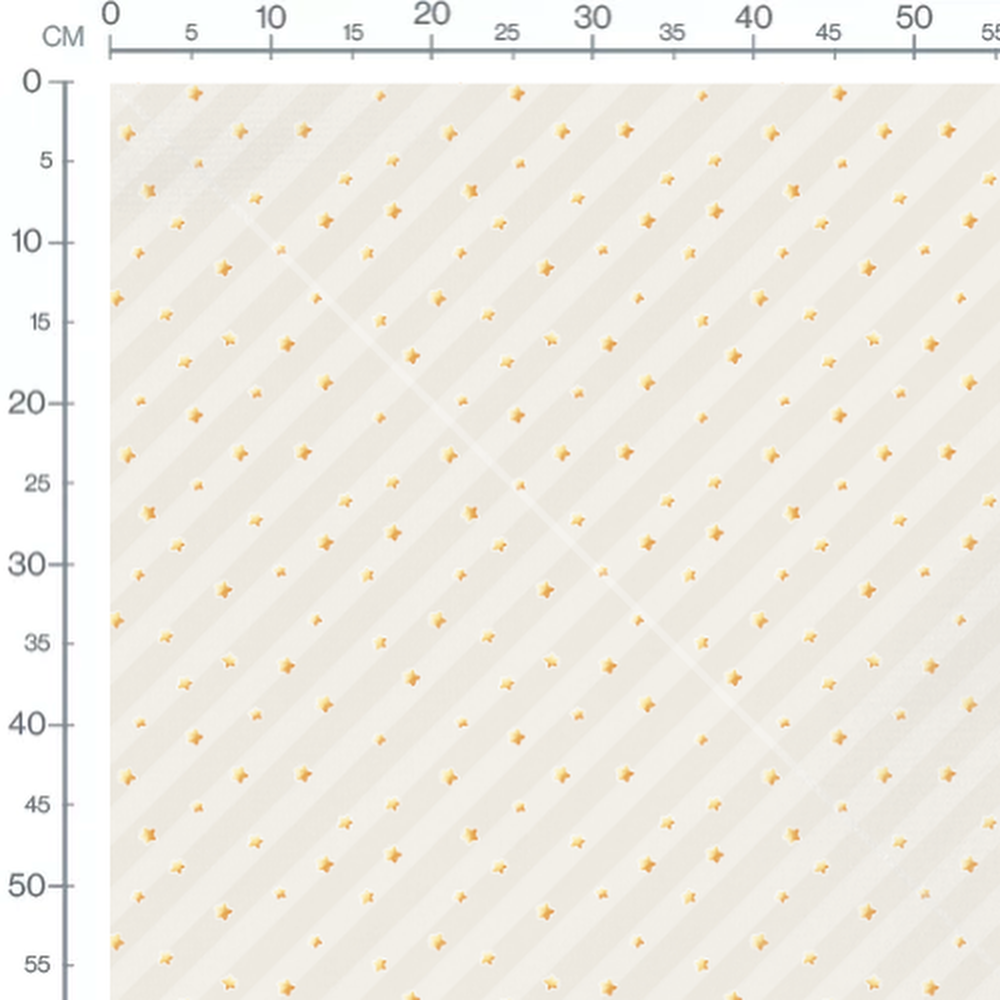 Tissu - Étoiles jaunes sur rayures