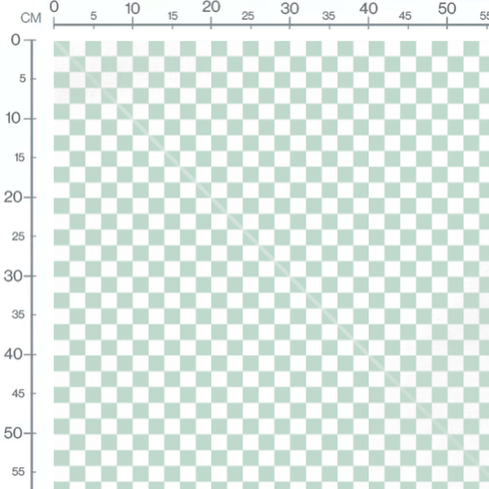 Tissu - Carreaux verts et blancs unis 2