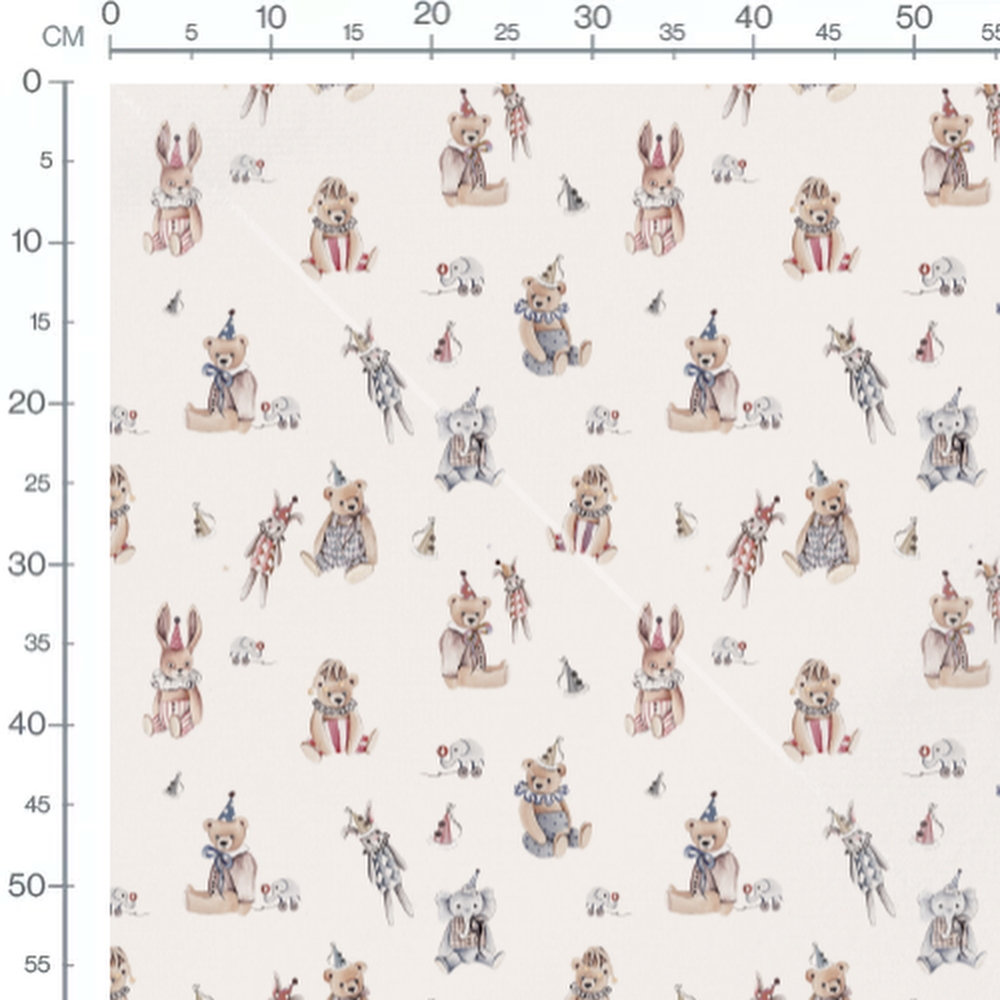 Tissu - Animaux en costumes de cirque