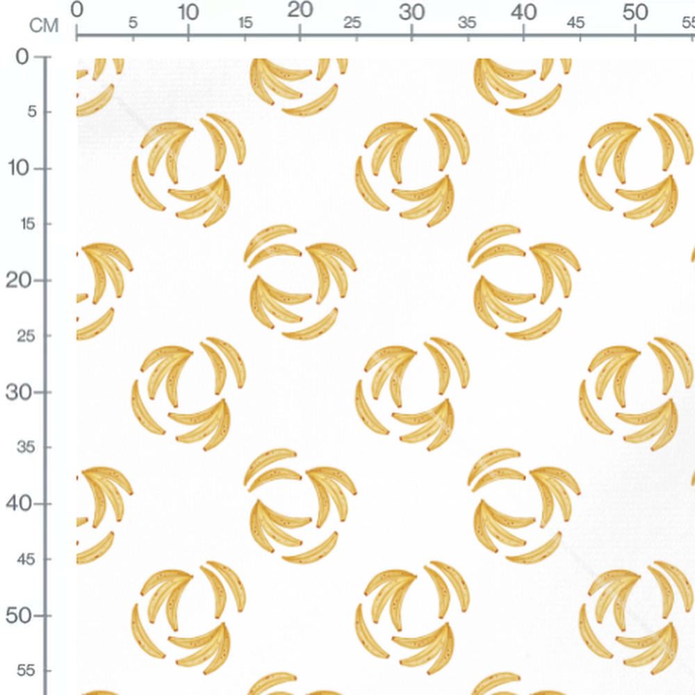 Tissu - Bananes jaunes aquarelle