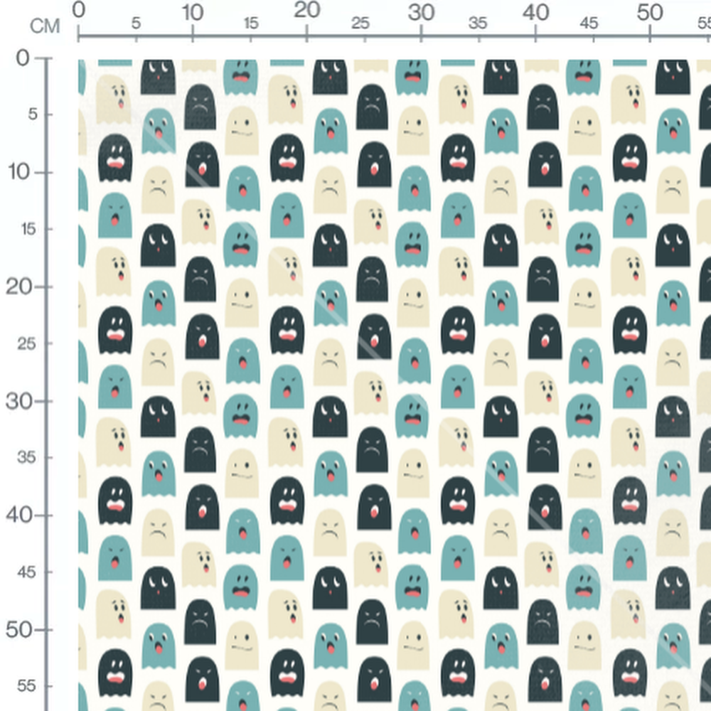 Tissu - Fantômes expressifs colorés