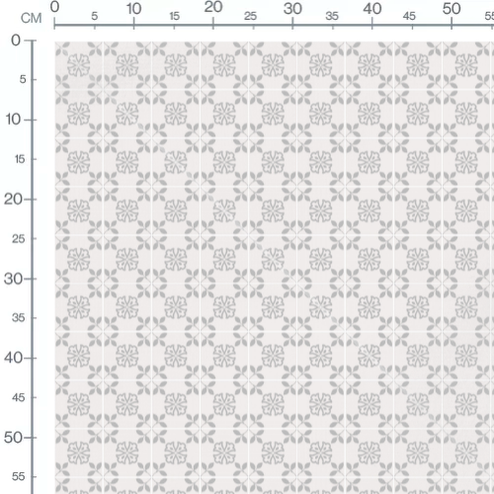 Tissu - Fleurs et formes géométriques