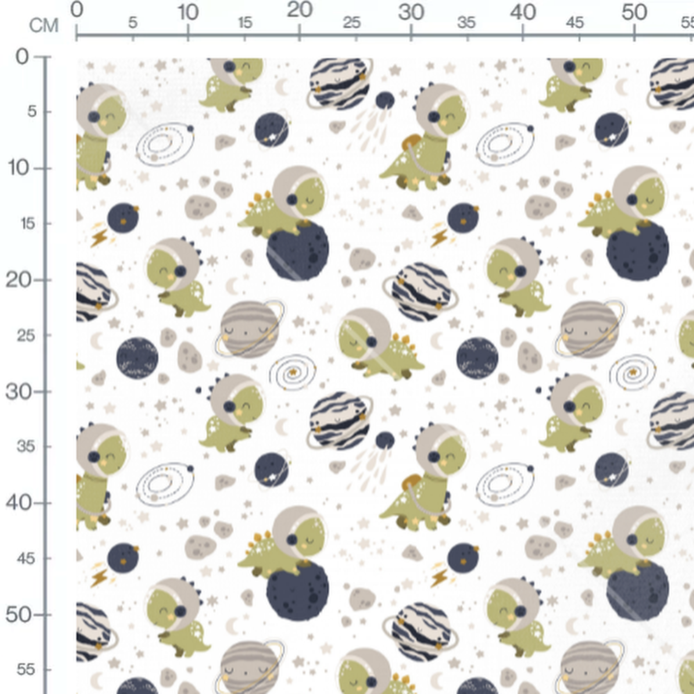Tissu - Dinosaures astronautes et planètes
