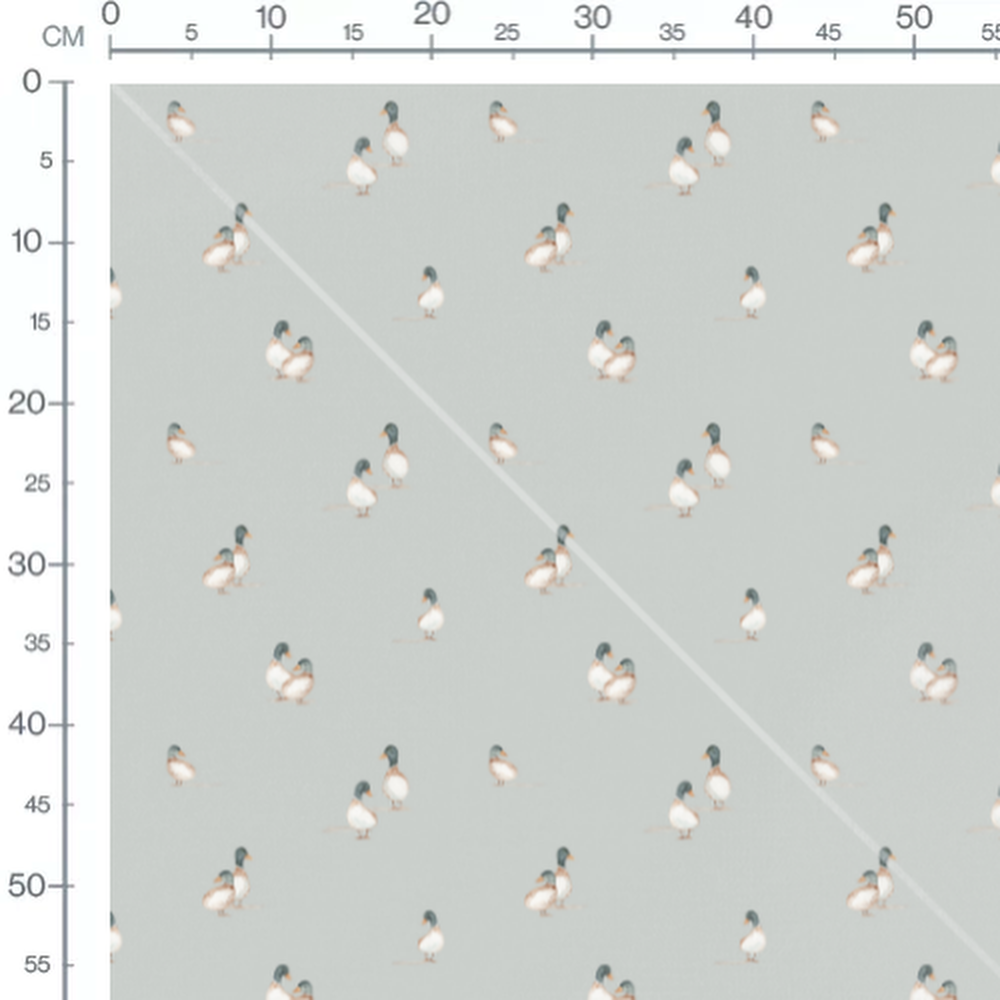 Tissu - Groupes de canards gris