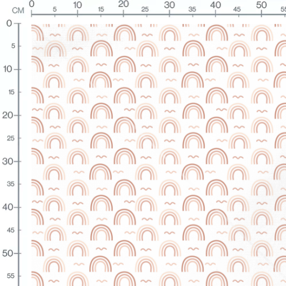 Tissu - Arcs-en-ciel et vagues