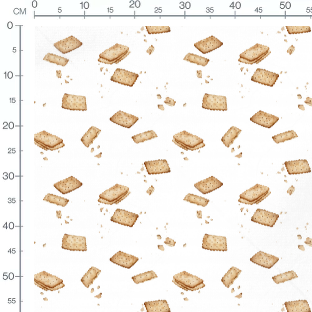 Tissu - Biscuits dorés et miettes 2
