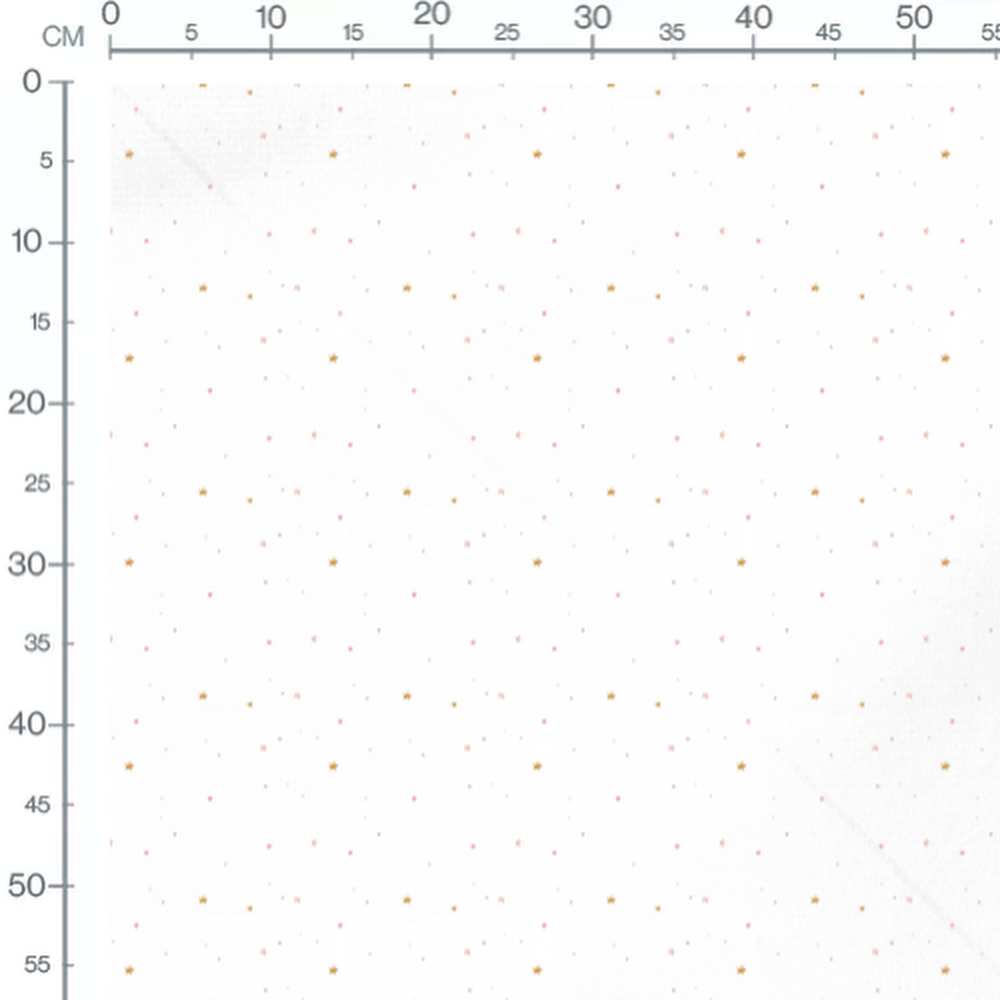 Tissu - Étoiles dorées et pois