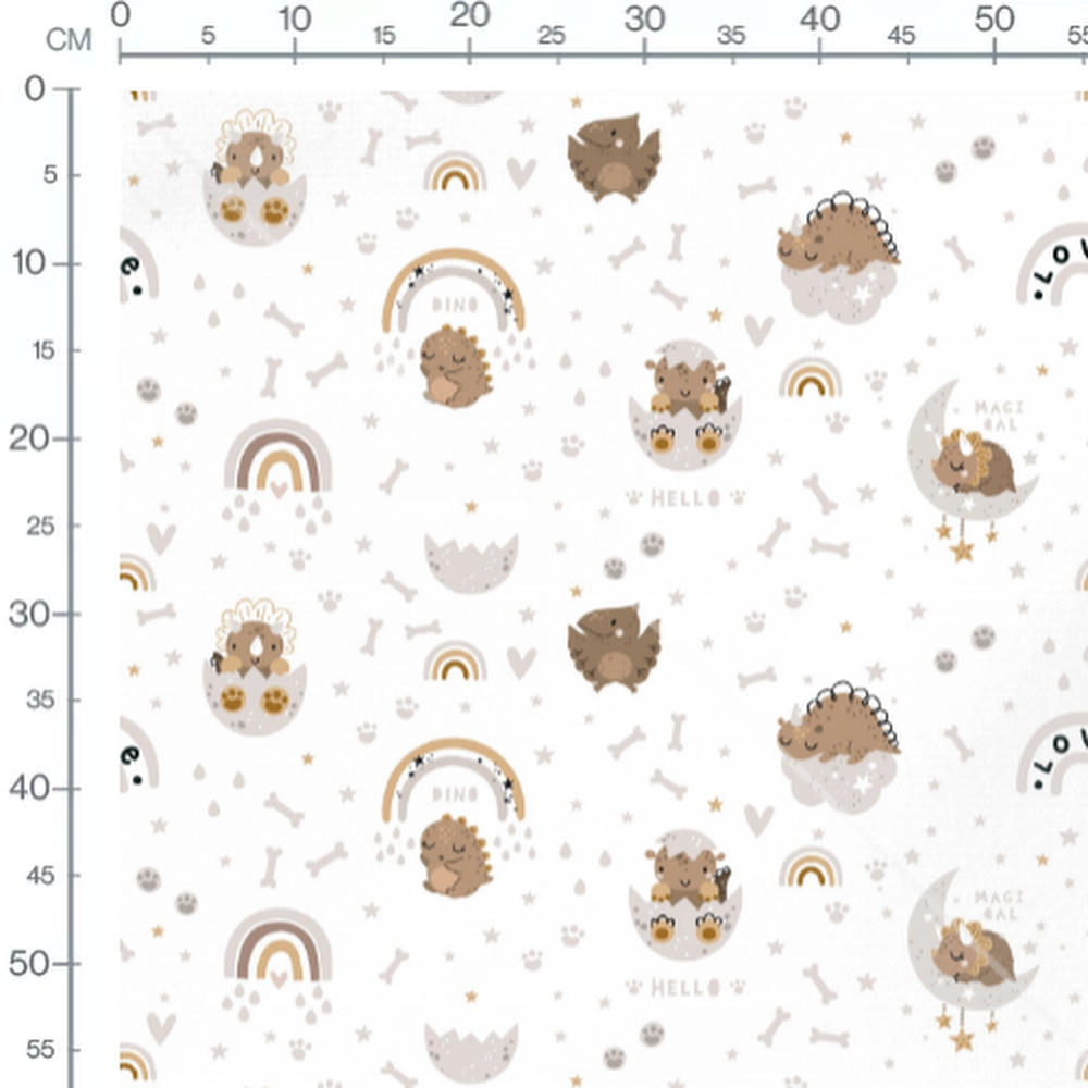 Tissu - Hérissons et étoiles dorées