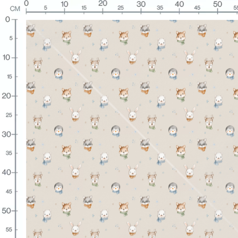 Tissu - Animaux mignons écharpes colorées