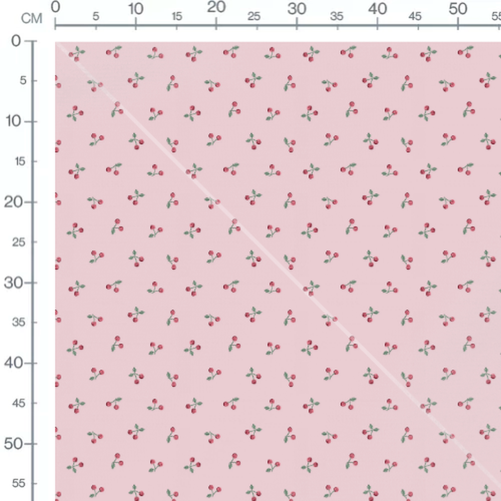 Tissu - Motifs de cerises pastel