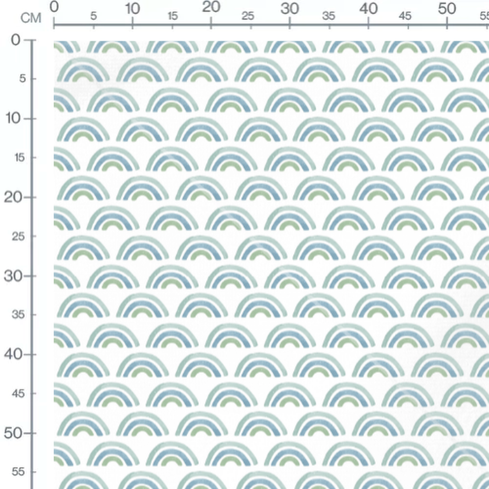 Tissu - Arcs bleus et verts