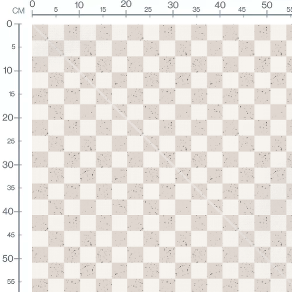 Tissu - Carreaux beiges mouchetés